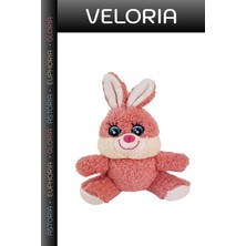 Veloria Premium Neşeli Hatıra Ev Aksesuarı Uyku Arkadaşı Sevimli Peluş Tavşan