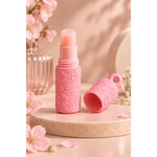 Ceatly Çiçek Desenli Pembe Lip Balm Anahtarlık Kutusu
