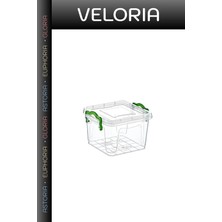 Veloria Yeni Nesil Buzdolabı Düzeni Atıştırmalık Kabii Şeffaf Kap Kare Saklama 1.2 Litre