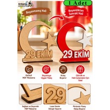 Artlantis 29 Ekim Ahşap Boyama Seti 1 Adet 20X15CM Cumhuriyet Bayramı Atatürk Boyama Figürü Etkinlik Çocuk Gelişim Motor Beceri