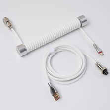 Relatos Sarmal Aviator USB To Type-C Mekanik Klavye Uyumlu Oyuncu Kablosu, 1.85M, Beyaz