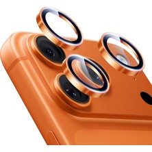 Relatos iPhone 17 Pro Max/17 Pro Kamera Lens Koruyucu, 1 Paket, Turuncu