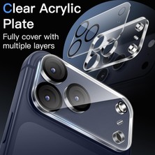 Relatos iPhone 17 Pro Max Uyumlu Full Kamera Lens Koruyucu Darbe Dayanıklı Temperli Cam Tam Koruyucu Hd Şeffaf Kamera Lens Cam Film Çizilme Önleyici Koruyucu Film