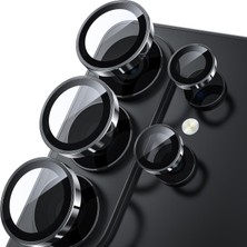 Relatos Samsung Galaxy S26 Ultra ile Uyumlu Safir Kamera Lens Koruyucu, Parmak Izi Bırakmayan, Hd Şeffaf, Çizilmeye Dayanıklı Temperli Cam Lens Koruma Otomatik Hizalama Aparatlı (Siyah)