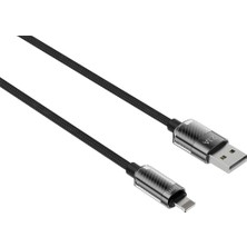 Relatos Knıt Glam 2.1A Hızlı Şarj Destekli, Usb-A To Lightning Şarj ve Data Aktarım Kablosu, 1 Metre, Siyah