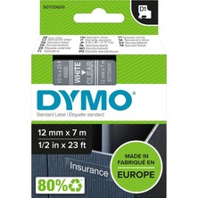 Relatos S0720600, D1 Yedek Şerit (12 mm x 7 Mt), Şeffaf/beyaz (45020)