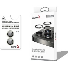 Relatos Apple iPhone 17 Için Zore Cl-12 Premium Safir Parmak Izi Bırakmayan Anti-Reflective Kamera Lens Koruyucu (Yeşil)