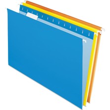 Relatos Geri Dönüşümlü Askılı Klasörler, Yasal Boyut, Çeşitli Renkler, 1/5 Kesim, 25/bx (81632)
