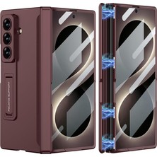 Relatos Samsung Galaxy Z Fold 7 ile Uyumlu Kılıf Manyetik Şarj Destekli Sert Kapak - Koyu Mor