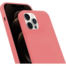 Relatos iPhone 12 Pro Max Rubber S Silikon Kılıf, Ipeksi Dokunuş Hisli, Tam Koruyuculu Darbe Önleyici Kapak (Pembe)