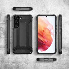 Relatos Samsung Galaxy S22 ile Uyumlu Çift Katman Koruyucu Crash Military Tank Kılıf - Mavi
