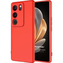 Relatos Vivo V29 5g Için Kılıf Groovy Soft Kırmızı [V29 5g ile Uyumlu Kılıf - Kırmızı]