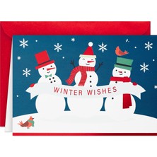 Relatos Kutulu Noel Kartları, Kış Dilekleri Kardan Adamlar (40 Kart ve 40 Zarf)