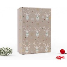 Relatos Yılbaşı Hediye Kutusu – 18X12X6 cm Noel Temalı Kapaklı Hediye Kutusu | Dayanıklı Karton, Varak Detaylı Yeni Yıl Hediye Paketi Kutusu Model 4