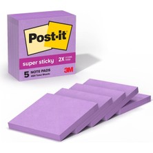 Relatos Süper Yapışkan Notlar, 5 Yapışkan Not Defteri, 7,6 x 7,6 Cm, Okul Malzemeleri, Ofis Ürünleri, Dikey Yüzeyler, Monitörler, Duvarlar ve Pencereler Için Yapışkan Notlar, Mor Iris