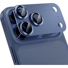 Relatos iPhone 17 Pro Ile Uyumlu Kamera Lens Koruyucu Tam Kapsama Çizilme Önleyici Darbeye Karşı Dayanıklı Temperli Kırılmaz Cam Koruma (Lacivert)