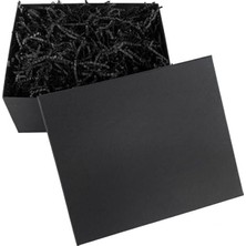 Relatos Siyah Hediye Kutusu Kırpık Kağıt Dolgulu Ekstra Kalın Mukavva 25X30X12 cm