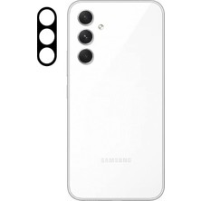 Relatos Samsung Galaxy A54 ile Uyumlu 3D Kamera Koruma Z-Panoply Tam Kaplayan Kamera Koruma Siyah