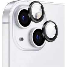 Relatos Apple Ile Uyumlu iPhone 15 Cl-12 Premium Safir Parmak Izi Bırakmayan Anti-Reflective Kamera Lens Koruyucu, Siyah