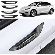 Relatos Tesla Model Y/model 3 ile Uyumlu Kapı Kolu Antifiriz, Mat Siyah Karbon