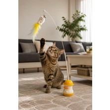 Relatos Catnipli Kedi Oltası, Zilli ve Tüylü Sallanan Kedi Oyuncağı, Yapışkanlı Ördek Standı ve Şapka Altında Kedi Otu Bölmesi