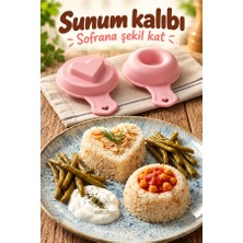 Mucit Home Pilav Tatlı Helva Sunum Kalıbı 2'li Kolay Şekil Veren Pratik Mutfak Kalıbı