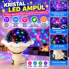 Universal Kristal Gökyüzü Modlu Yıldızlı Hareketli 360 Derece Dönen Kristal LED Ampül(Adet Fiyatıdır)