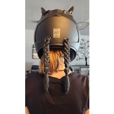 Universal Saç Örgüsü Kask Süsü Tüm Motorsiklet Kaskları ile Uyumlu