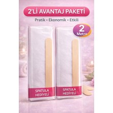 Urfakent Biowet Ağda Bezi 2 Metre Spatula Hediyeli Epilasyon Bezi Dayanıklı Tüy Dökme Bezi 2'li Paket