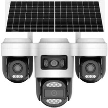 Belirtilmemiş 4 Kameralı 3 Ptz Solar 4g Güvenlik Kamerası