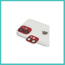 Ny Joy iPhone 11 Uyumlu Pers Alüminyum Kamera Lens - Kırmızı Nyjoybz