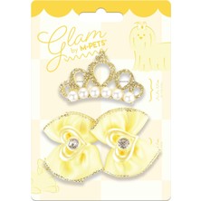 Universal Glam Köpekler Için Aksesuar Toka Sarı
