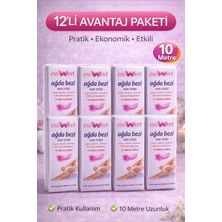 Urfakent Essweet Ağda Bezi 10 Metre Dilim Profesyonel Epilasyon Bezi Çift Taraflı Kullanım Yırtılmaz Dayanıklı Ağda Bandı 12 Paket