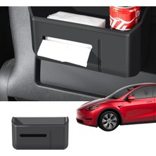 Universal Tesla Model Y/model 3 Için Koltuk Arkası Çok Amaçlı Saklama Kutusu, Siyah