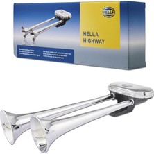 Universal Korna CA34-24V - 115DB(A) - 300Hz-350Hz - Düşük Ses/yüksek Ses - Elektrikli - Ece Onaylı - Gövde Rengi: Krom/siyah - Boru Rakoru - Soket Modeli: Yassı Soket - Miktar: 1 Horn