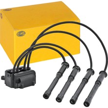 Universal Ateşleme Bobini - 12V - 4-Kutuplu - Blok Ateşleme Kapsülü/ateşleme Bobini Hattı Dahil - Vidalanmış Ignition Coil