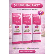 Urfakent Biowet Ağda Bezi 2 Metre Spatula Hediyeli Epilasyon Bezi Dayanıklı Tüy Dökme Bezi 6 Paket
