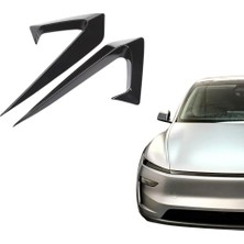 Universal Tesla Juniper Için Yan Kamera Çerçeve Kapağı, Parlak Siyah