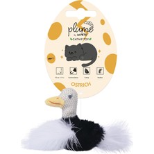 Universal Plume Ostrich Catnipli Kedi Oyuncağı Beyaz