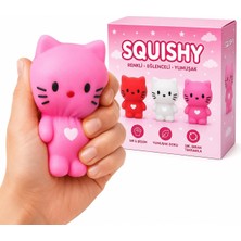 Universal Kedi Squishy Stres Oyuncağı – Jel Dolgulu Sıkma Oyuncağı, Yumuşak ve Esnek Kedi Figürü, Sıkınca Şekil Değiştiren Eğlenceli Oyuncak, 1 Adet Karışık Renk