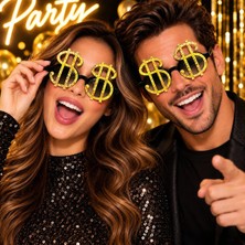 Magicool Dolar Işareti Parti Gözlüğü – Altın