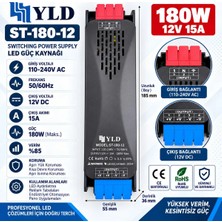 Yld ST-180-12 180W 12V 15 A Slim LED Güç Kaynağı