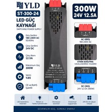 Yld ST-300-24 300W 24V 12.5 A Slim LED Güç Kaynağı