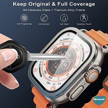 Watch Ultra Tam Kaplayan Cam Ekran Koruyucu V2 Gold [watch Ultra ile Uyumlu Ekran Koruyucu - Gold]