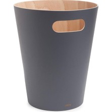 Str Store Woodrow 7,5 Litrelik Modern Ahşap Çöp Kutusu, Atık Sepeti, Çöp Kovası Veya Geri Dönüşüm Kutusu, Ev Veya Ofis Için, Beyaz/kömür Rengi