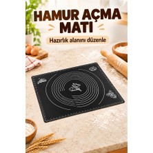Mucit Home Silikon Çok Amaçlı Geniş Siyah Hamur Matı Hamur Açma Matı