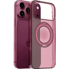 Rengareng iPhone 17 Pro Max Kılıf Sararmaz 360 Derece Dönen Standlı Ultra Ince Magsafe Sert Premium Mika Mnc