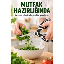 Mucit Home Paslanmaz Çelik Çok Amaçlı Ultra Keskinleştirilmiş Mutfak Makası Balık Et Sebze İçin
