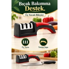 Mucit Home   Bıçak Bileyici 3 Açılı Elmas Seramik Çelik El Bıçakları Bileme