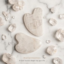 Mariposa Joyas Kristal Kuvars Gua Sha Doğal Taş